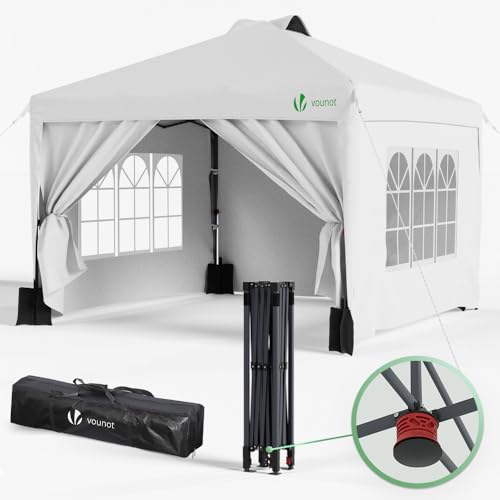 VOUNOT Tonnelle de Jardin 3x3m Pop up Tente Pliable avec